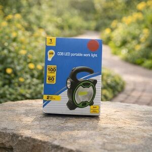 COB LED Portable Work Light - Black and Green